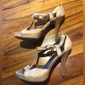 Coach Shimmey leather platform sandals